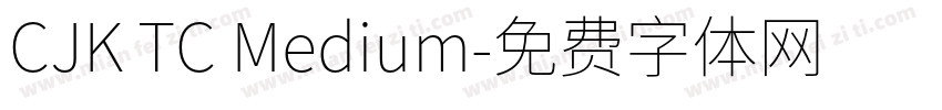 CJK TC Medium字体转换